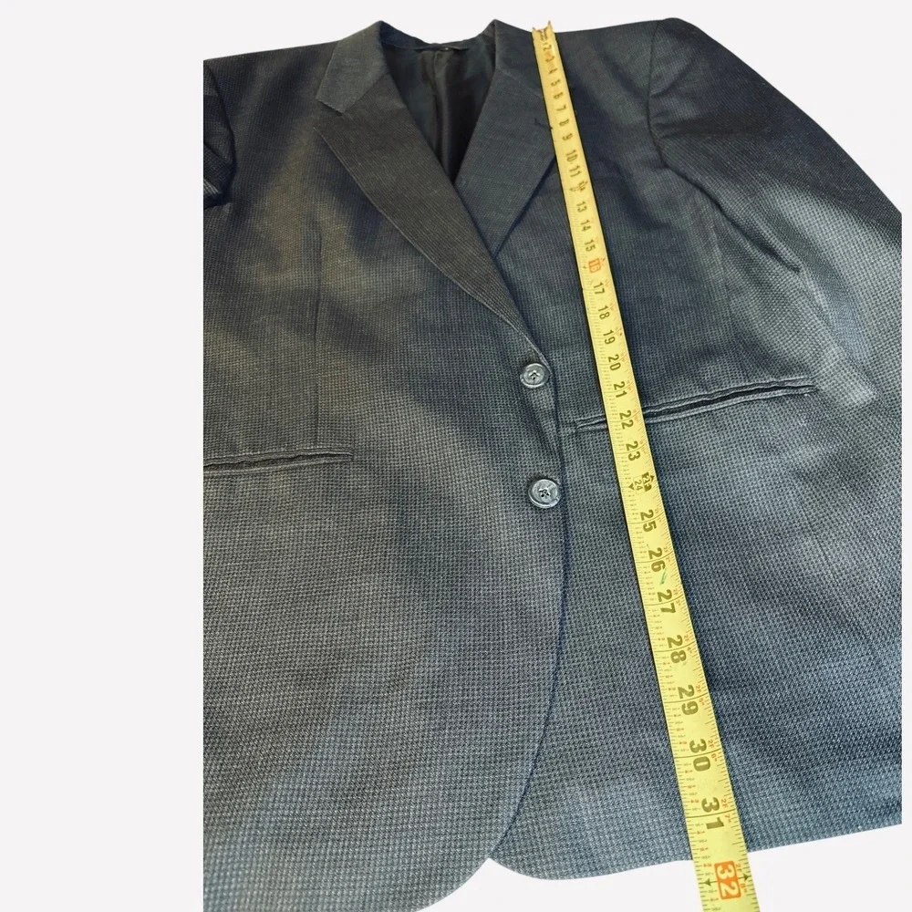 Vintage Christian Dior Monsieur Wool Tailored Blazer Gray Men's Sport Coat
